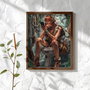 Wallity AI168 Pintura Decorativa Multicolor en MDF con Marco